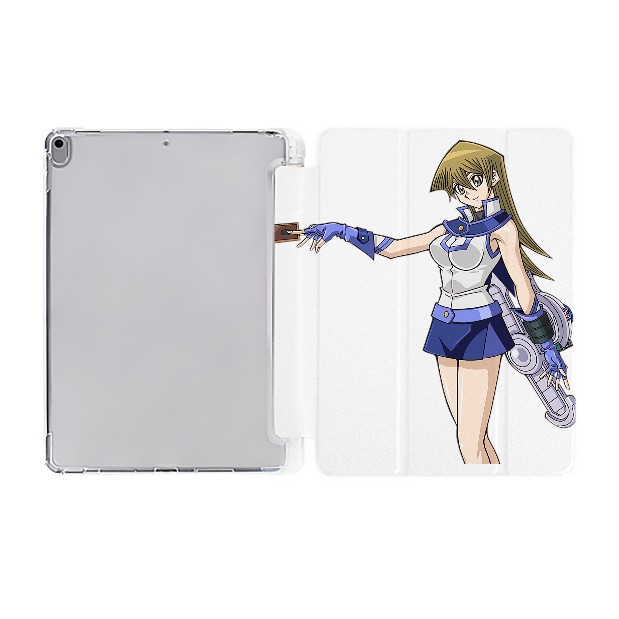 （画像用） 遊☆戯☆王 Yu-Gi-Oh! IPad ケース ペン収納付き 三つ折りスタンド PUレザー×シリコン 対応機種9.5/10.5/10.9インチ